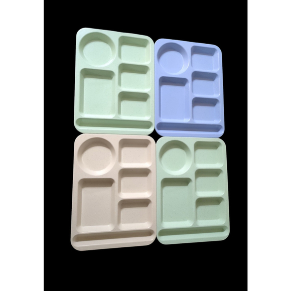 Unbranded Other - 5 Speckled melamine Plastic Lunch Trays